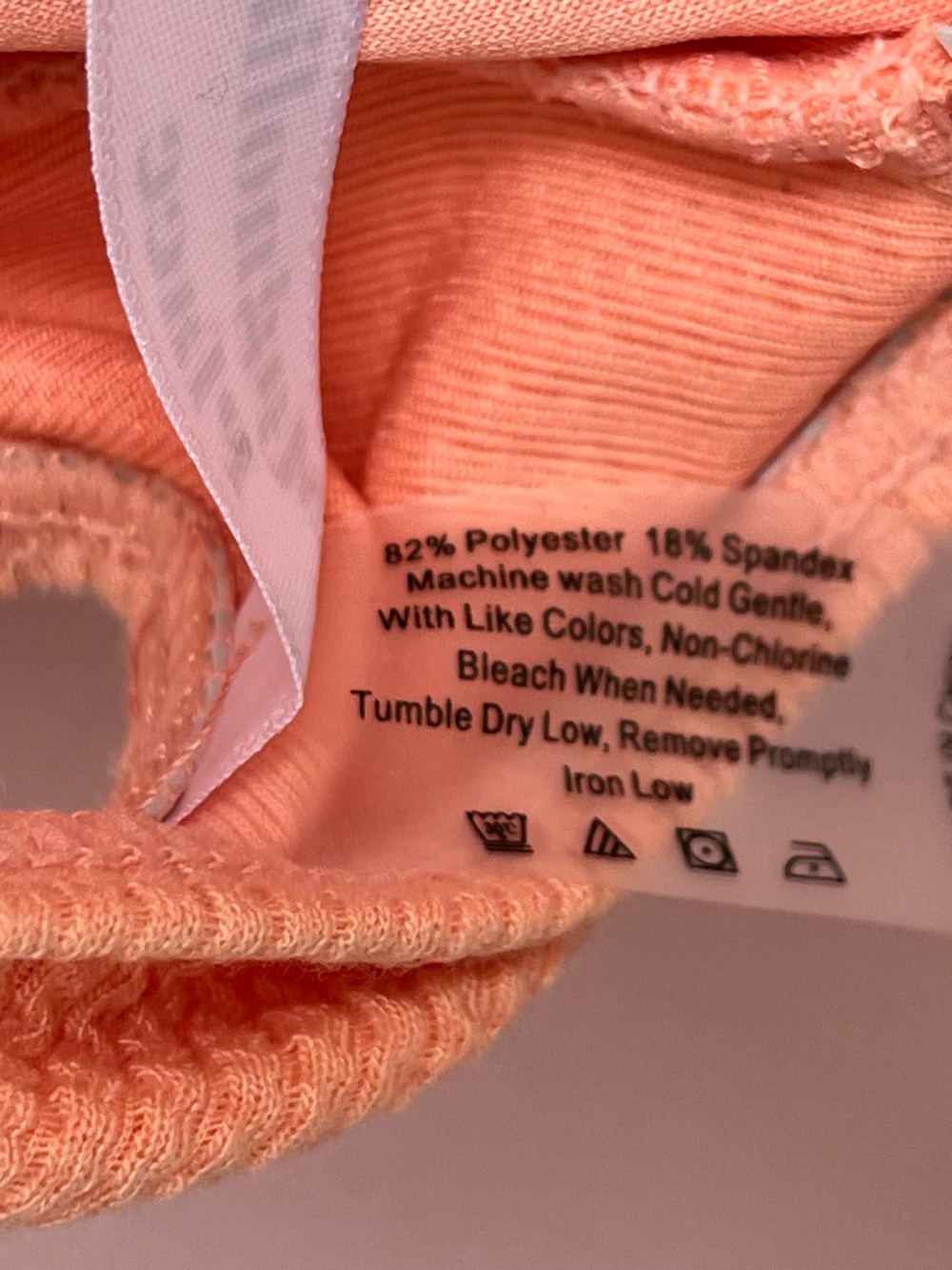 Magnolia Place Swim Peach One Piece Ribbed Bow NWOT 6 Available M, L, XL, 2XL - Picture 7 of 11